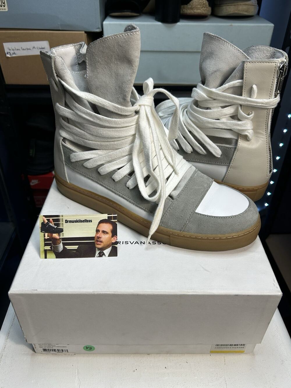 Kris Van Assche Lace-Up High-Top Sneaker Size 44 EU / 11 US Mens